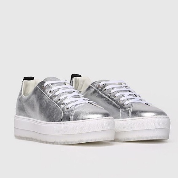 diesel silver shoes